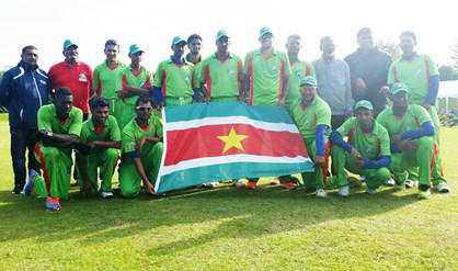 Het Surinaams cricketkampioensteam.