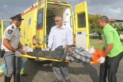Photo: Bromfietser Kisoensingh ernstig aan toe