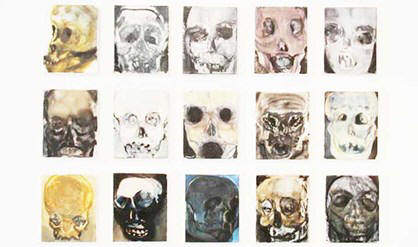 Schilderij van de gerenommeerde Zuid-Afrikaanse kunstenares Marlene Dumas over de Decembermoorden. Speciaal gemaakt voor de tentoonstelling Roemers Drieling georganiseerd door documentairemaker Cindy Kerseborn en Stichting Cinemake Foundation in samenwerking met het Centrum voor Beeldende Kunst Amsterdam